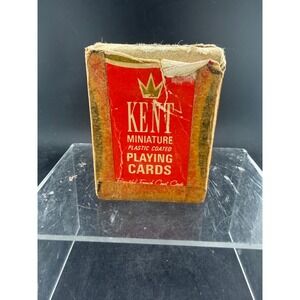Vintage Kent Miniature Playing Cards Plastic Coated French Court Cards Travel